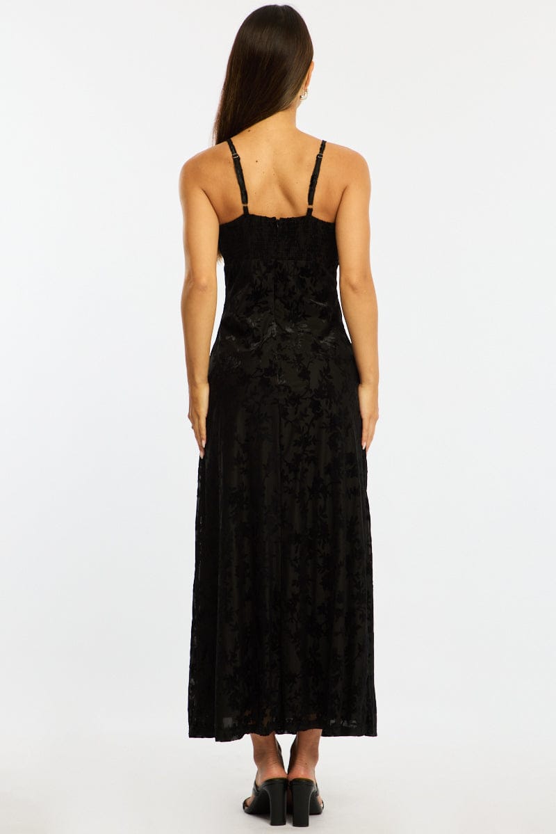 Black Midi Dress Strappy