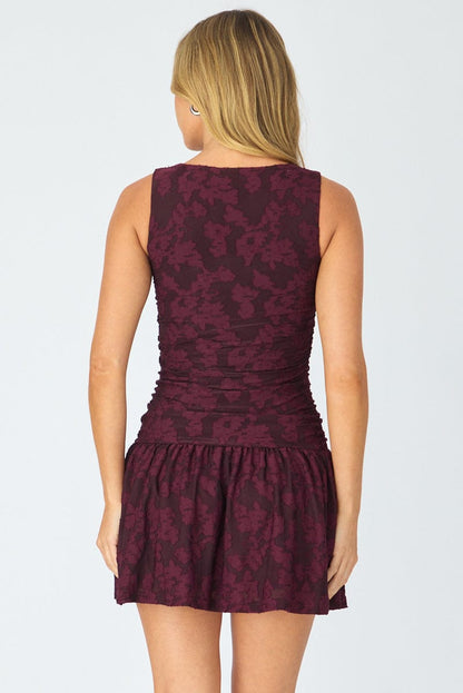 Red Mini Dress Drop Waist