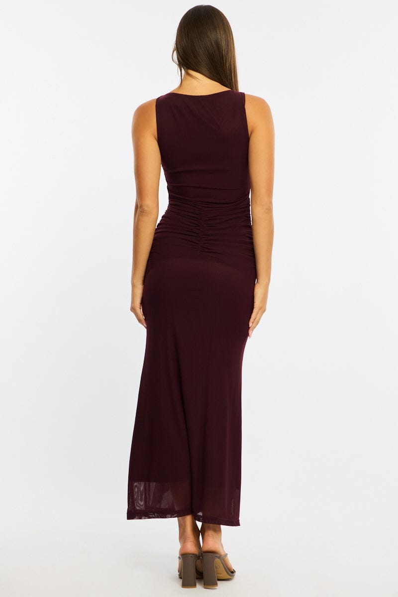 Red Maxi Dress Mesh
