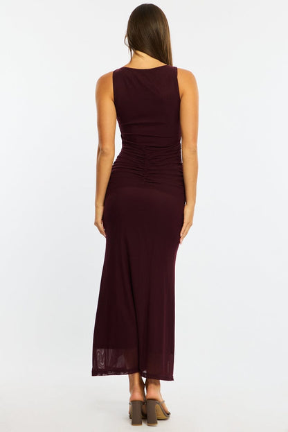 Red Maxi Dress Mesh