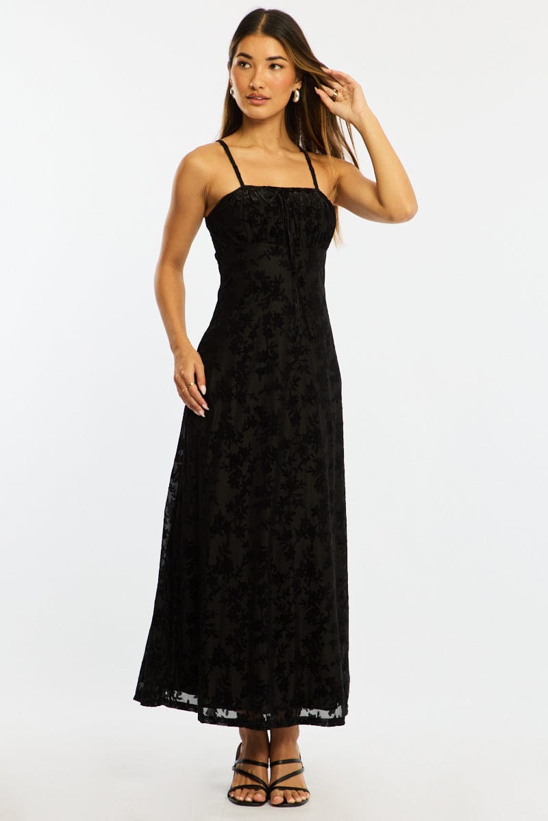 Black Midi Dress Strappy
