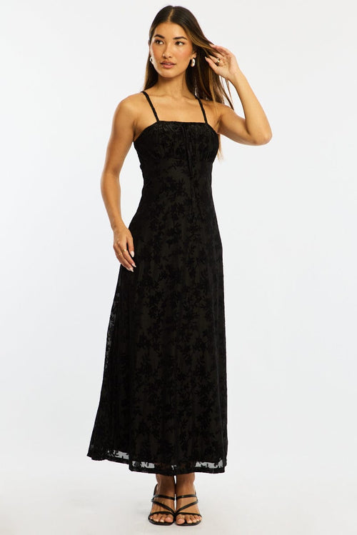 Black Midi Dress Strappy