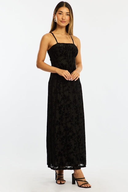 Black Midi Dress Strappy