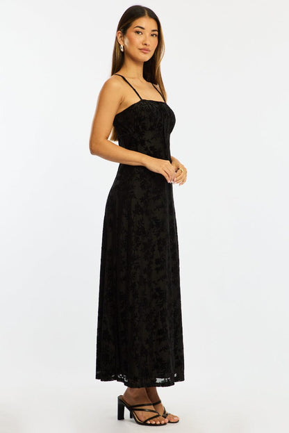 Black Midi Dress Strappy